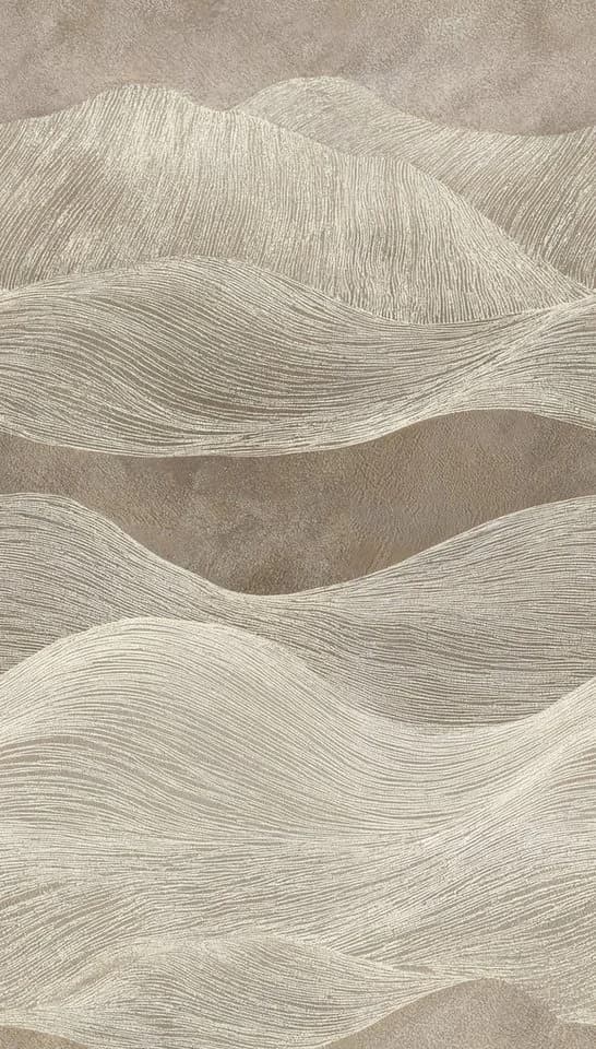 living walls Fototapete Berglandschaft Vlies Matt Braun Grau