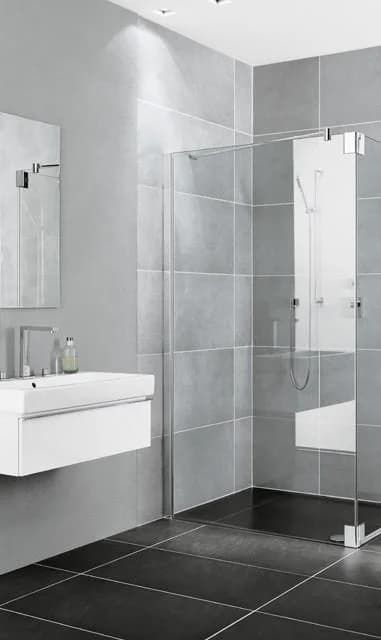 Kermi PASA XP Seitenwand 2000mm Silber Mattglanz