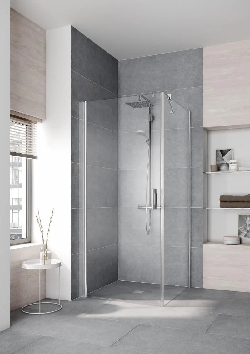Kermi Pega Seitenwand PETWO07820VPK 78x200cm Silber Hochglanz ESG Klar Clean