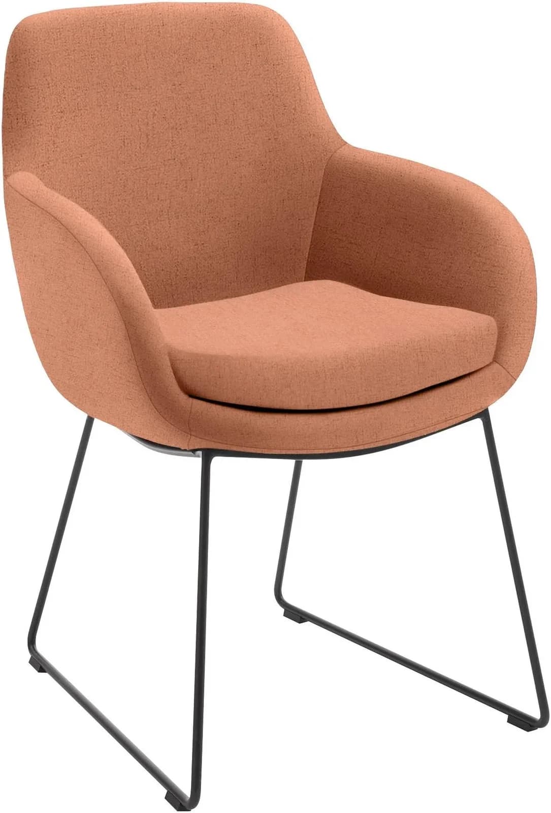 Musterring Esszimmerstuhl Tavia Orange Gestell Schwarz