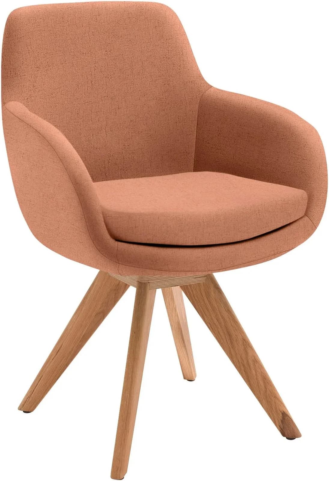 MUSTERRING Tavia Esszimmerstuhl Orange Wildeiche Massivholz