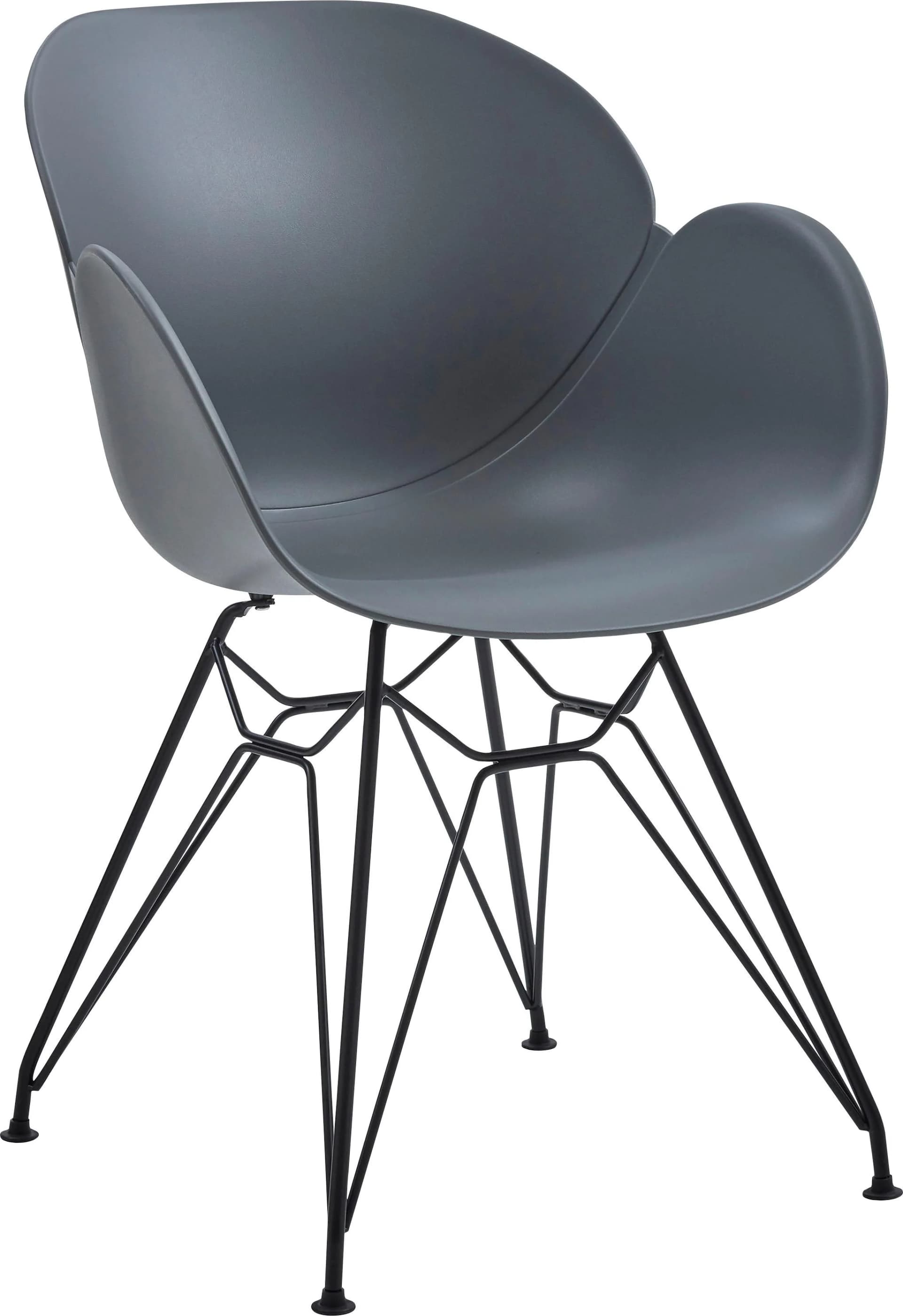 Schalenstuhl NIEHOFF SITZMÖBEL Grau Schwarz Polypropylen 4er Set