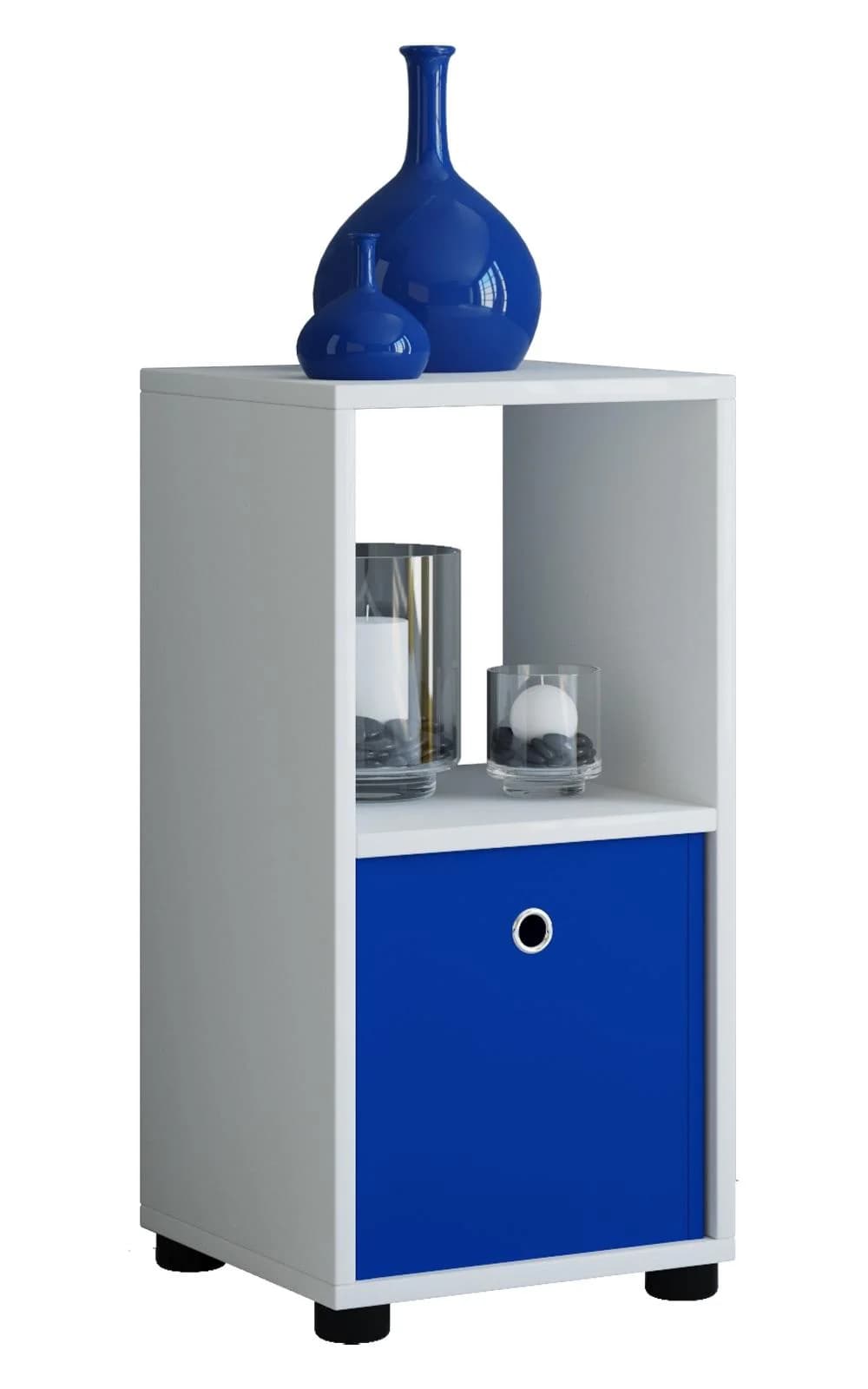 VCM Standregal Benas-2 Weiß Holzstruktur-Nachbildung