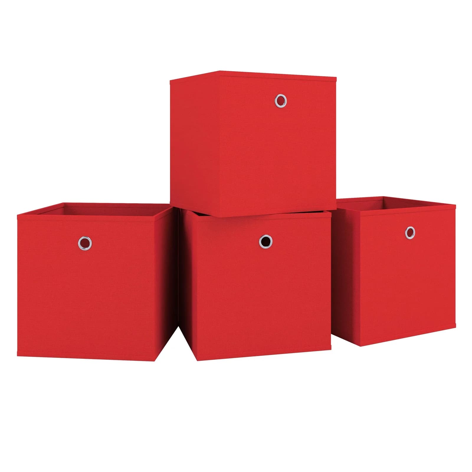 VCM Faltbox 4er Set Rot Aufbewahrungsbox Klappbox