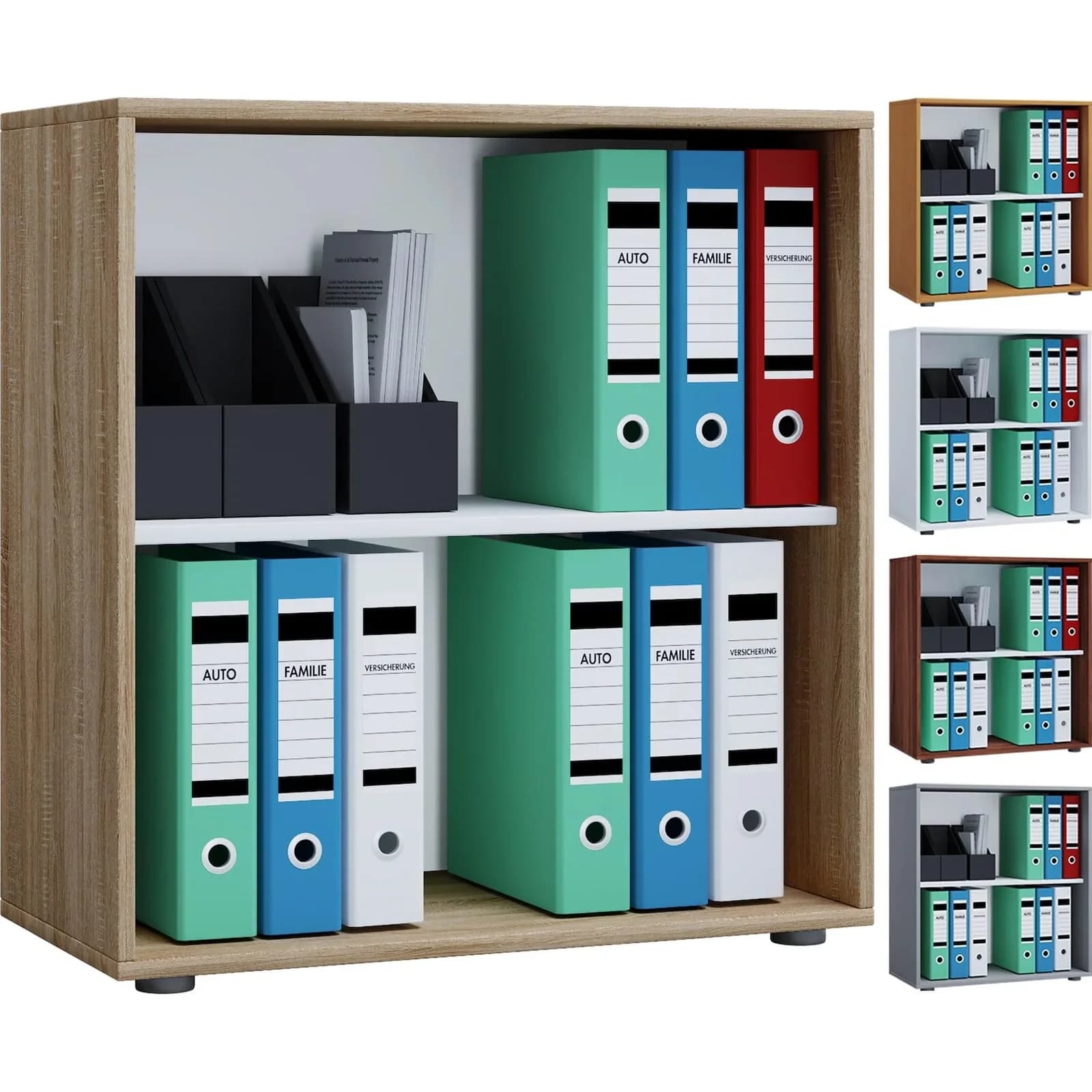 VCM Bücherregal Lona 2f Weiß Holzwerkstoff Büroregal