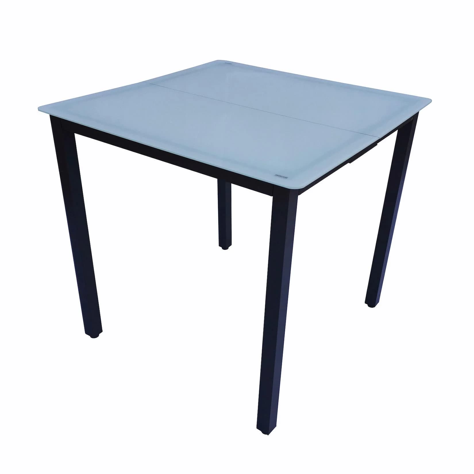 VCM Gartentisch Glas Aluminium Anthrazit Balkontisch