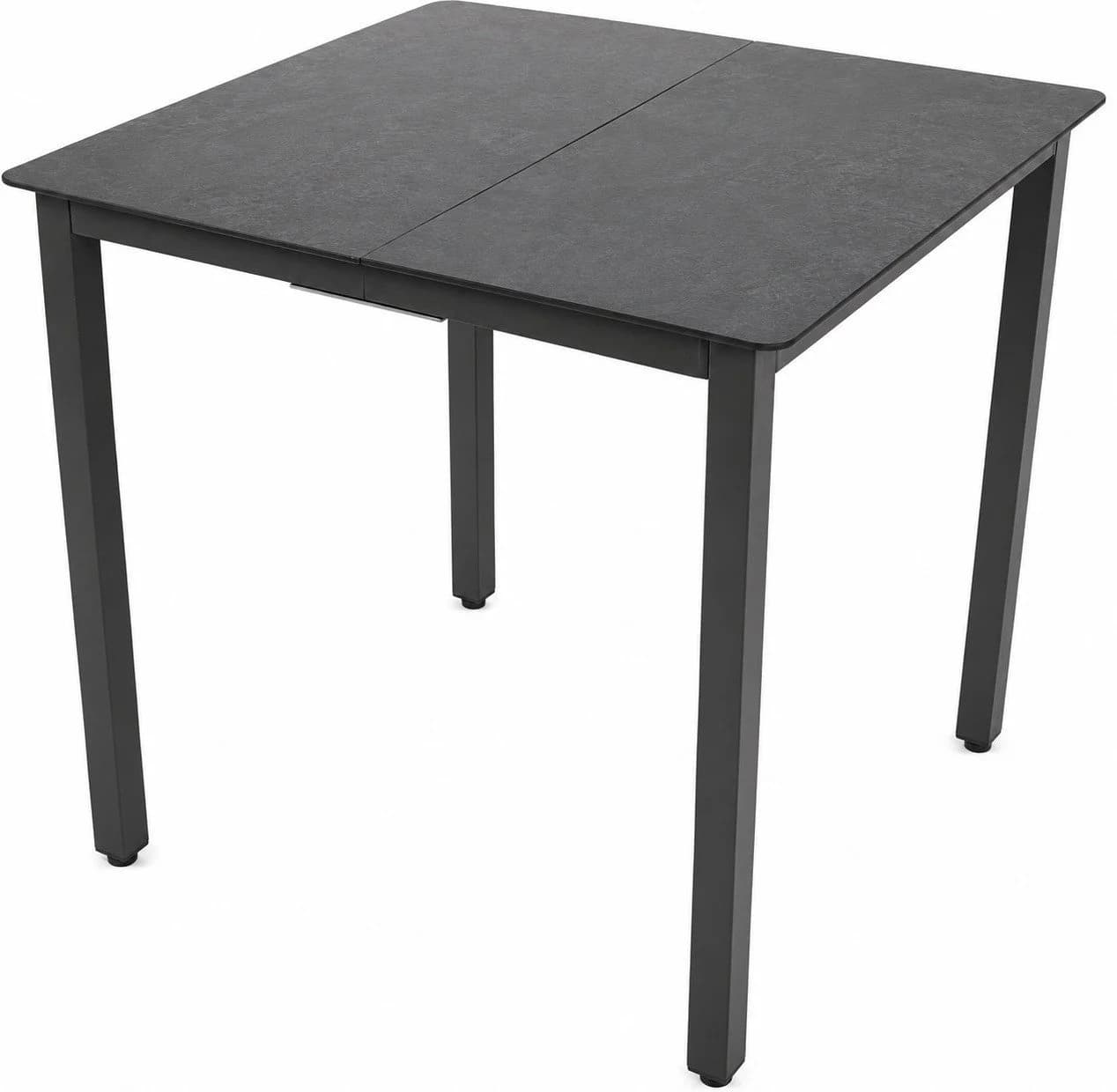 Vcm Aluminium Glas Gartentisch 80x80 cm Anthrazit