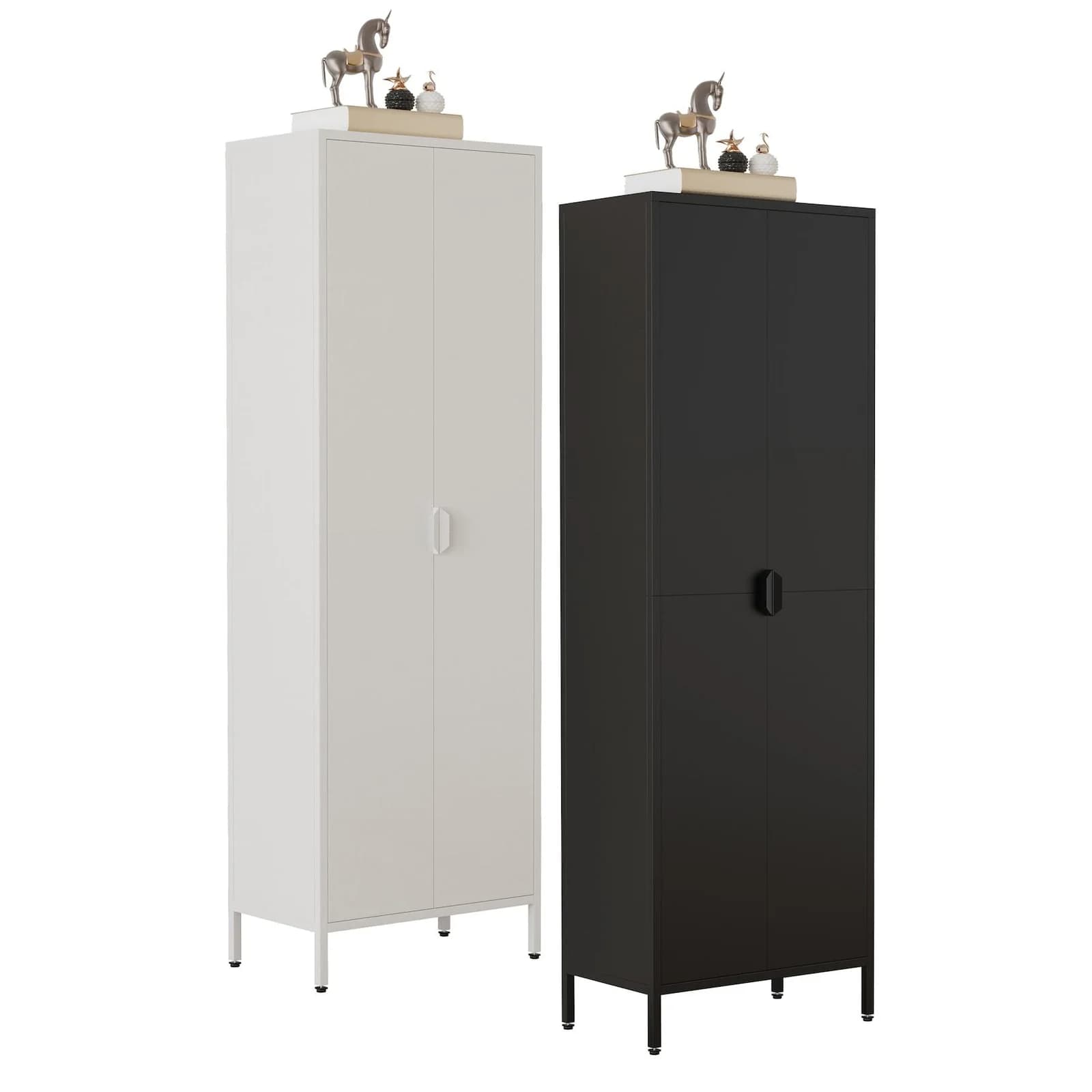 VCM Aktenschrank Flokas XL Stahl Weiß Industrie Style