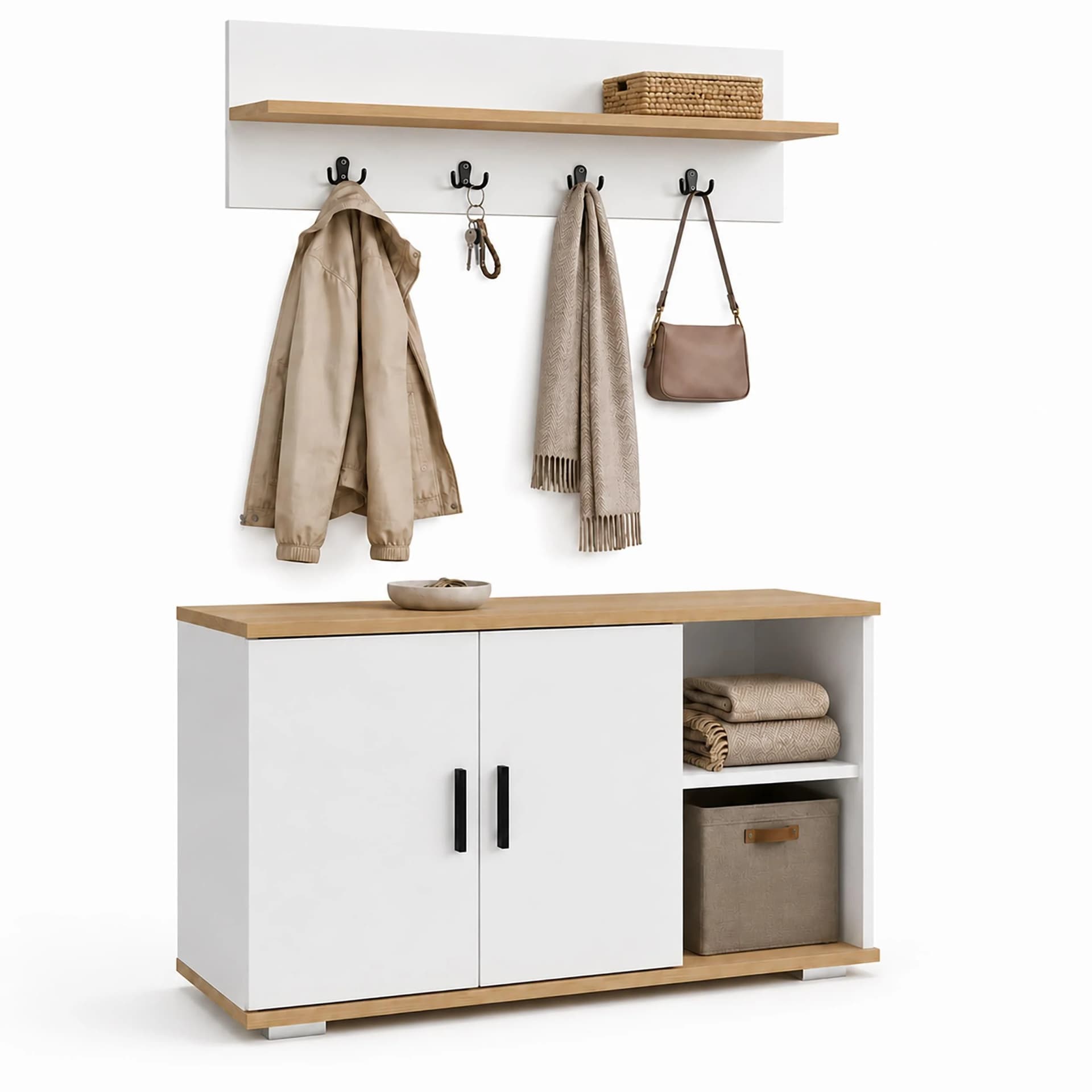 VCM Garderoben-Set Gados L mit Schuhschrank und Wandgarderobe