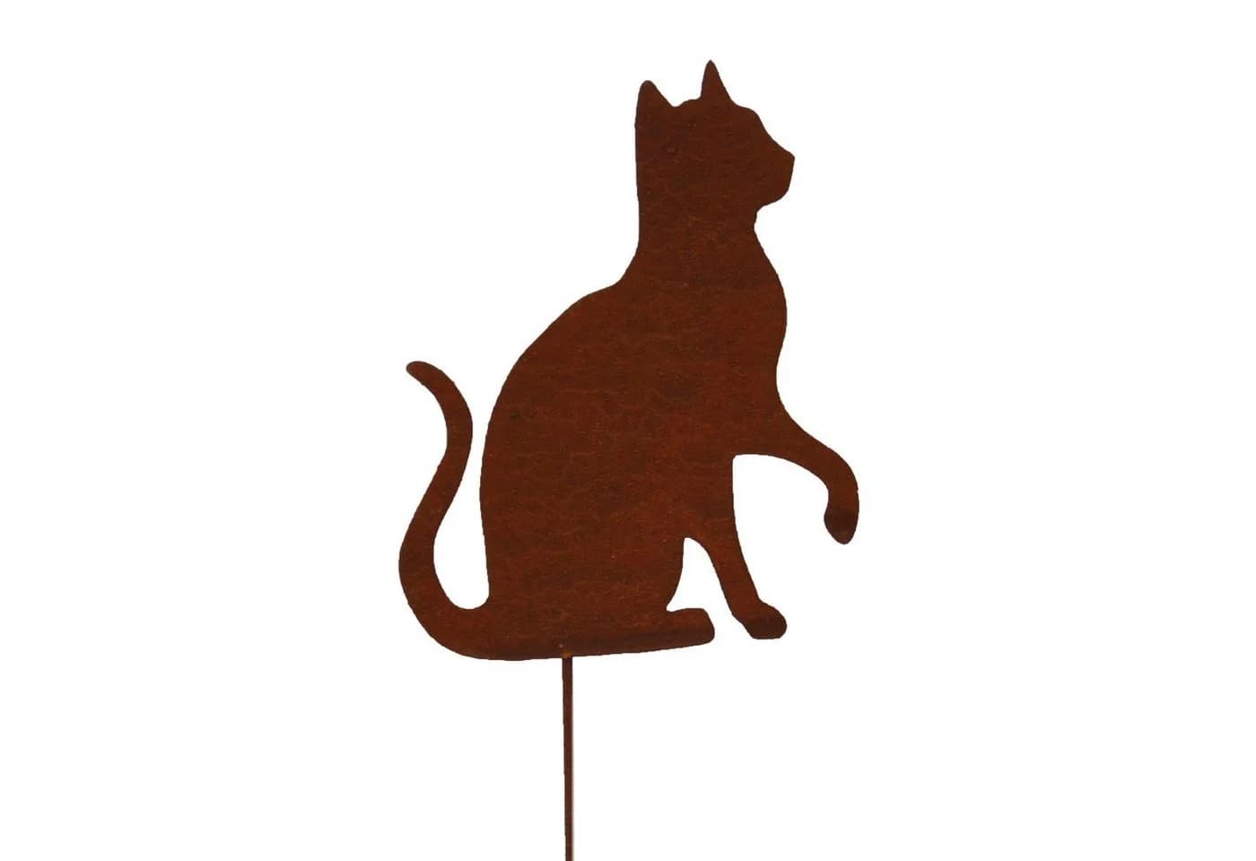 UNUS GARDEN Katzen-Gartenstecker 3er Set Rostoptik Metall