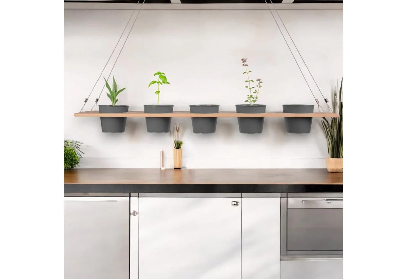 UNUS HOME Blumenkasten Kräuterbar Bambus