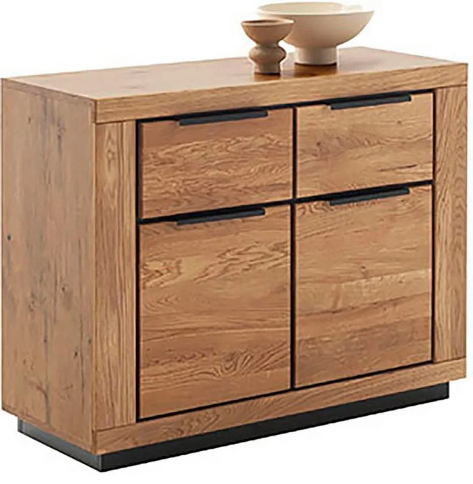 MCA LIVING Greno Kommode II Beige Wildeiche Massivholz