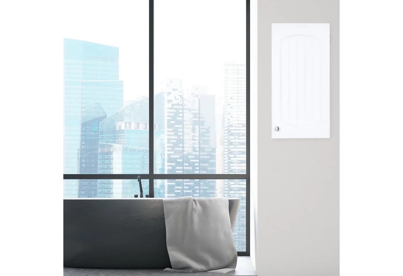 relaxdays Badregal Badezimmerschrank hängend Weiß MDF