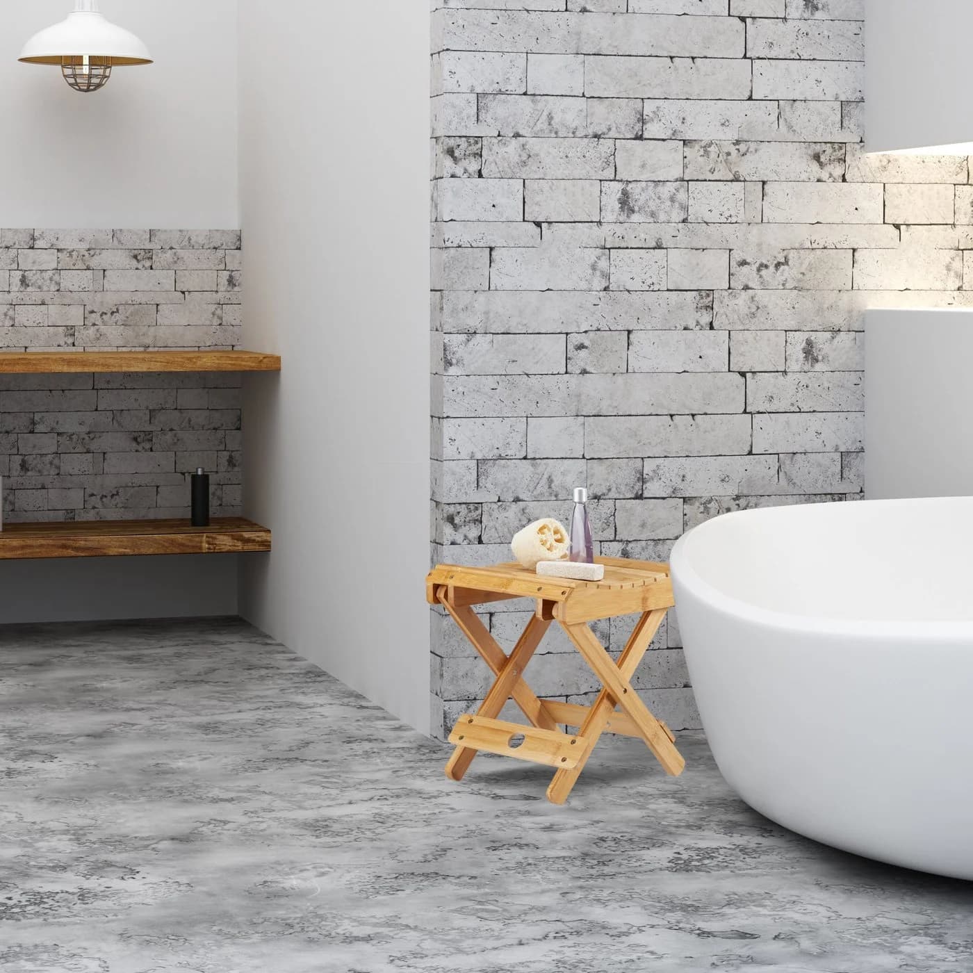 relaxdays Hocker Bambus Klappbar