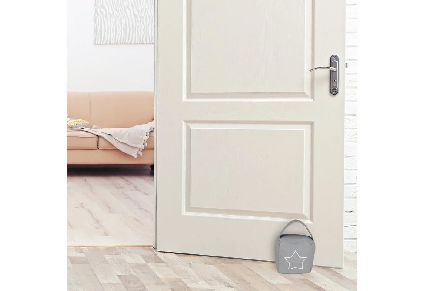 relaxdays Türstopper Sack Stern grau (2 St)