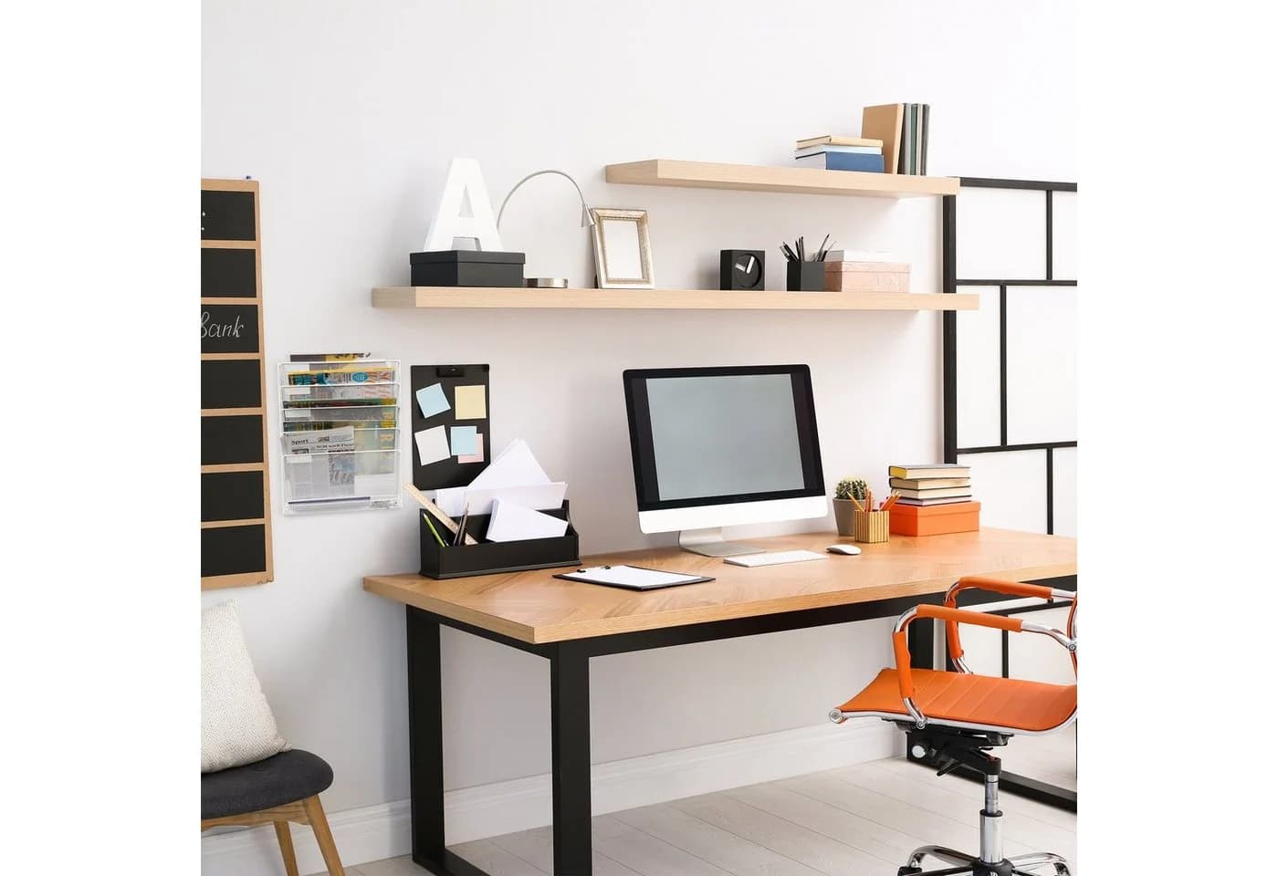 relaxdays Zeitungsständer Wand Weiß 5 Fächer Stahl Modern