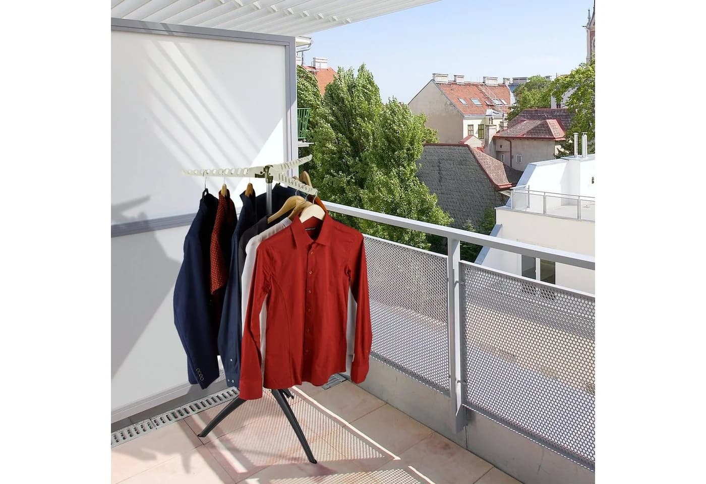 relaxdays Wäscheständer für 33 Bügel