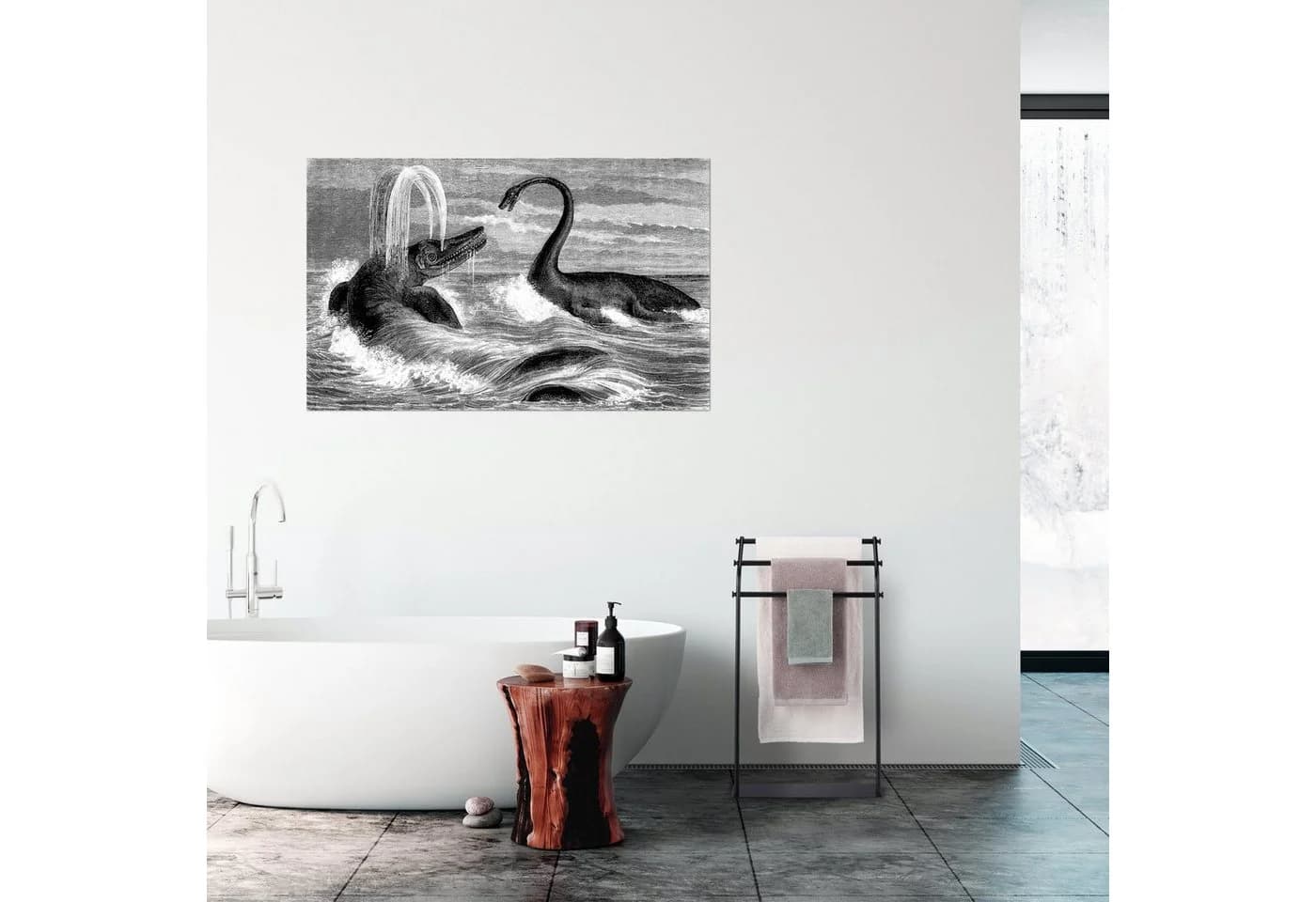 relaxdays Handtuchständer 3-armig Schwarz Stahl