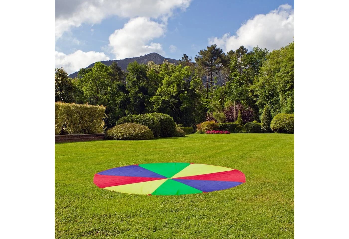RELAXDAYS Spielzeug-Gartenset Buntes Schwungtuch Ø 3,5 m
