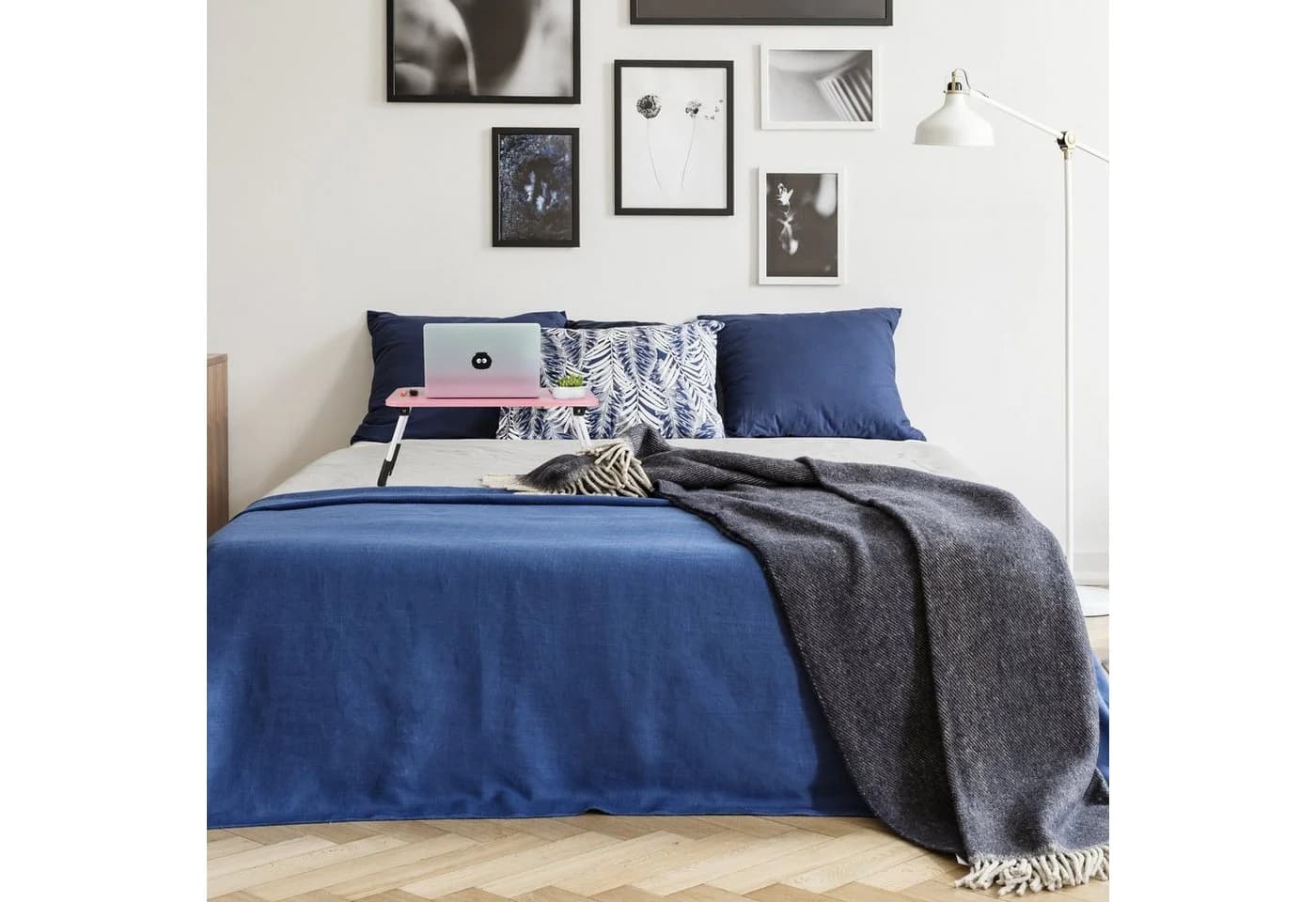 relaxdays Laptoptisch Pink - Faltbarer Schoßtisch mit Eisengestell