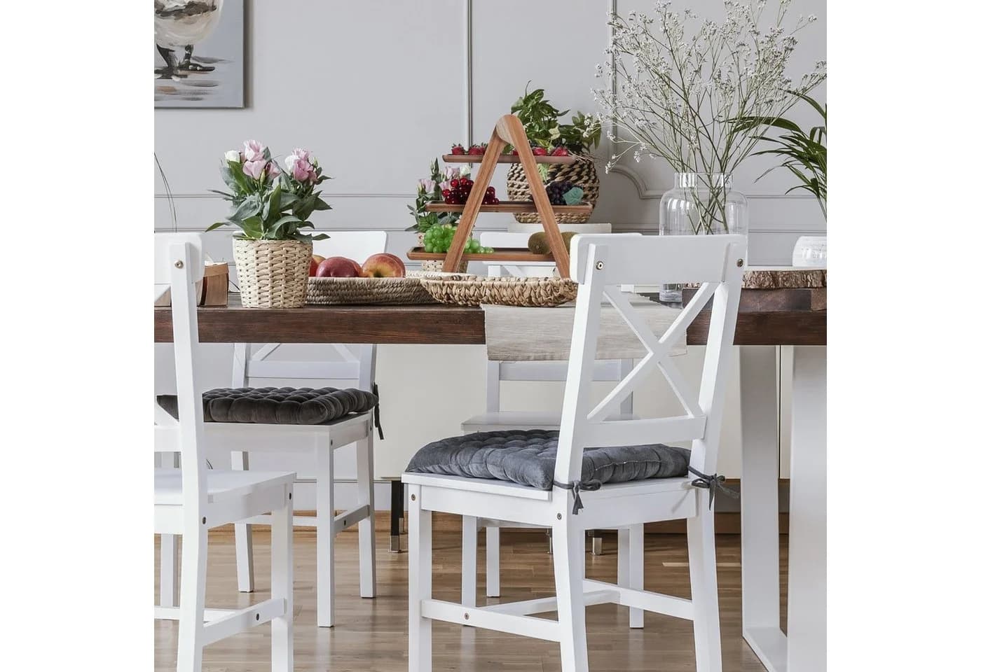 relaxdays 3-stöckige Servieretagere aus Akazienholz Braun