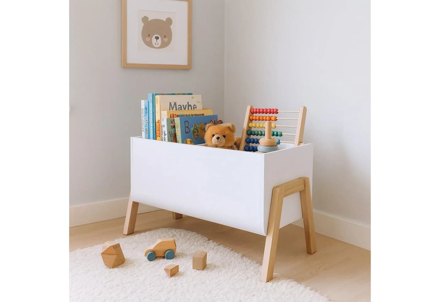 relaxdays Bücherregal für Kinder Weiß