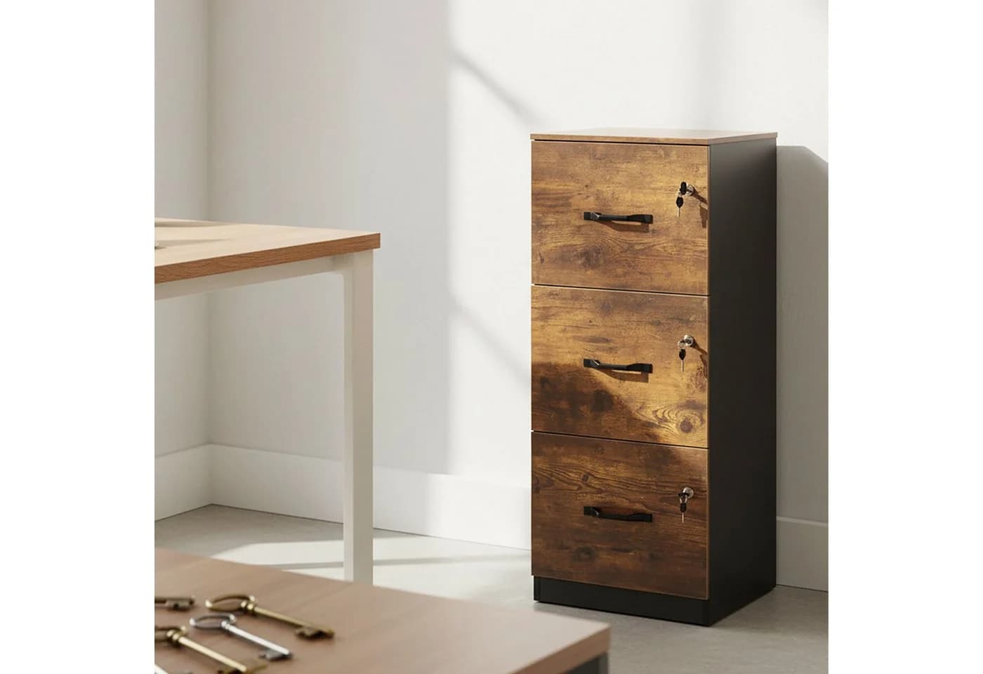 RELAXDAYS Aktenschrank Hängeregist Industrial-Schwarz