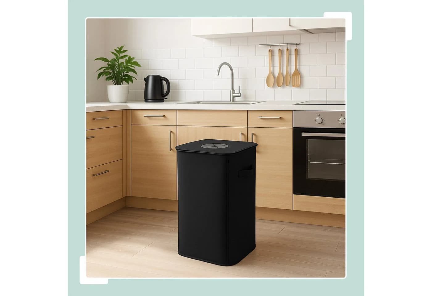 relaxdays Flaschensammler Pfandflaschen-Sammelbehälter 100 l Schwarz
