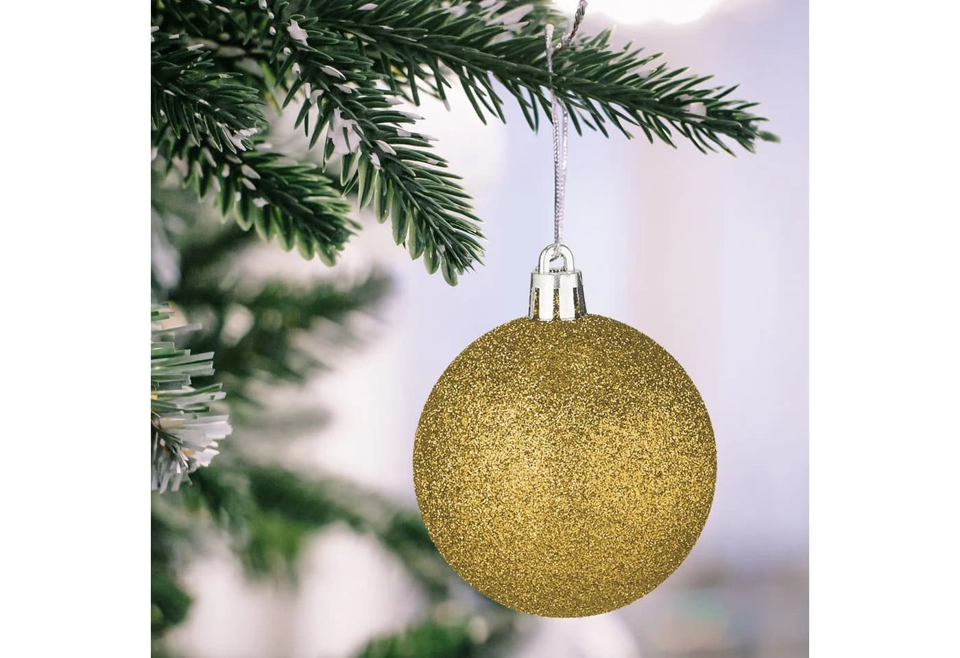 relaxdays Weihnachtsbaumkugel Set 101-tlg. Gold/Silber