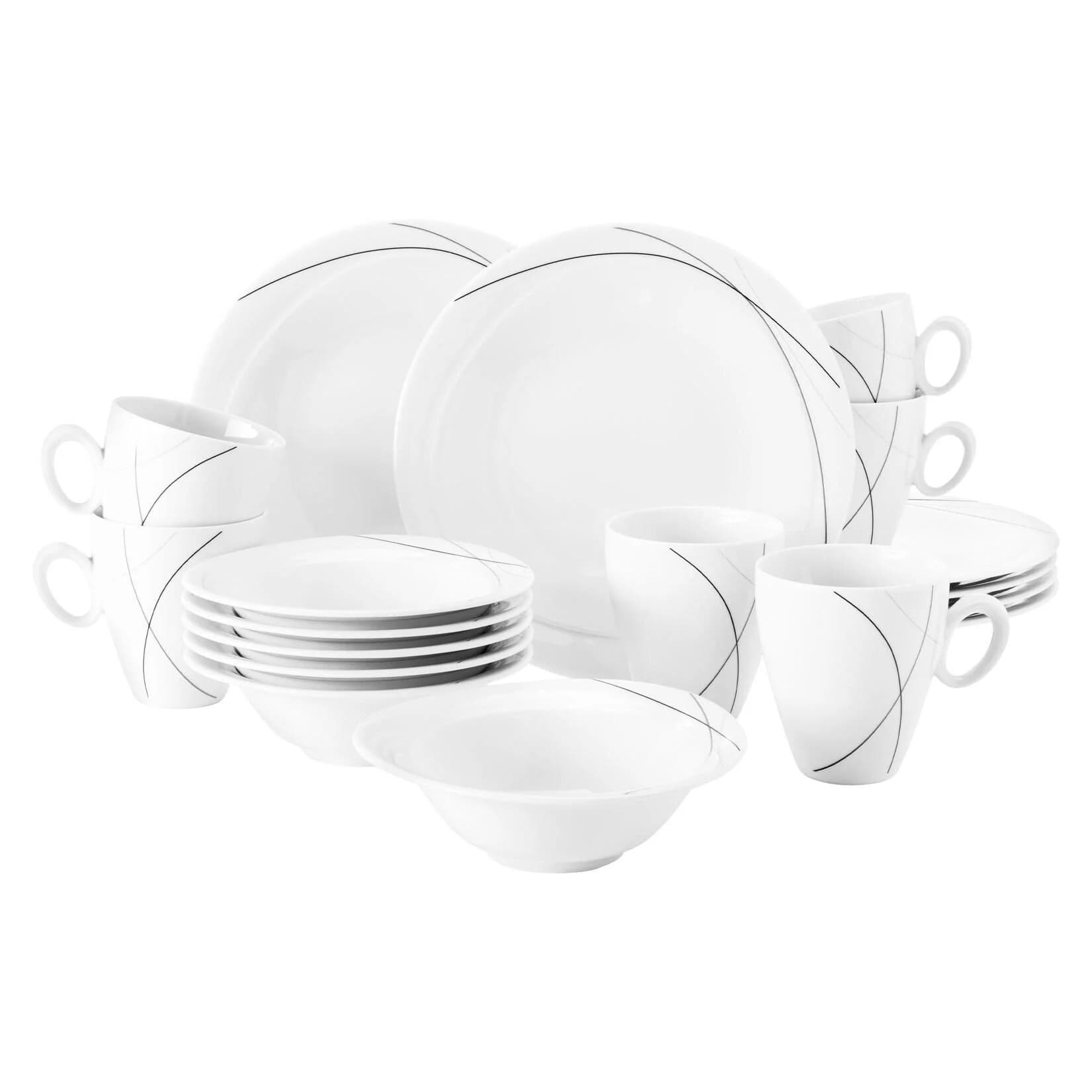 Seltmann Weiden Frühstück-Set Trio Highline 18-teilig Porzellan Modern