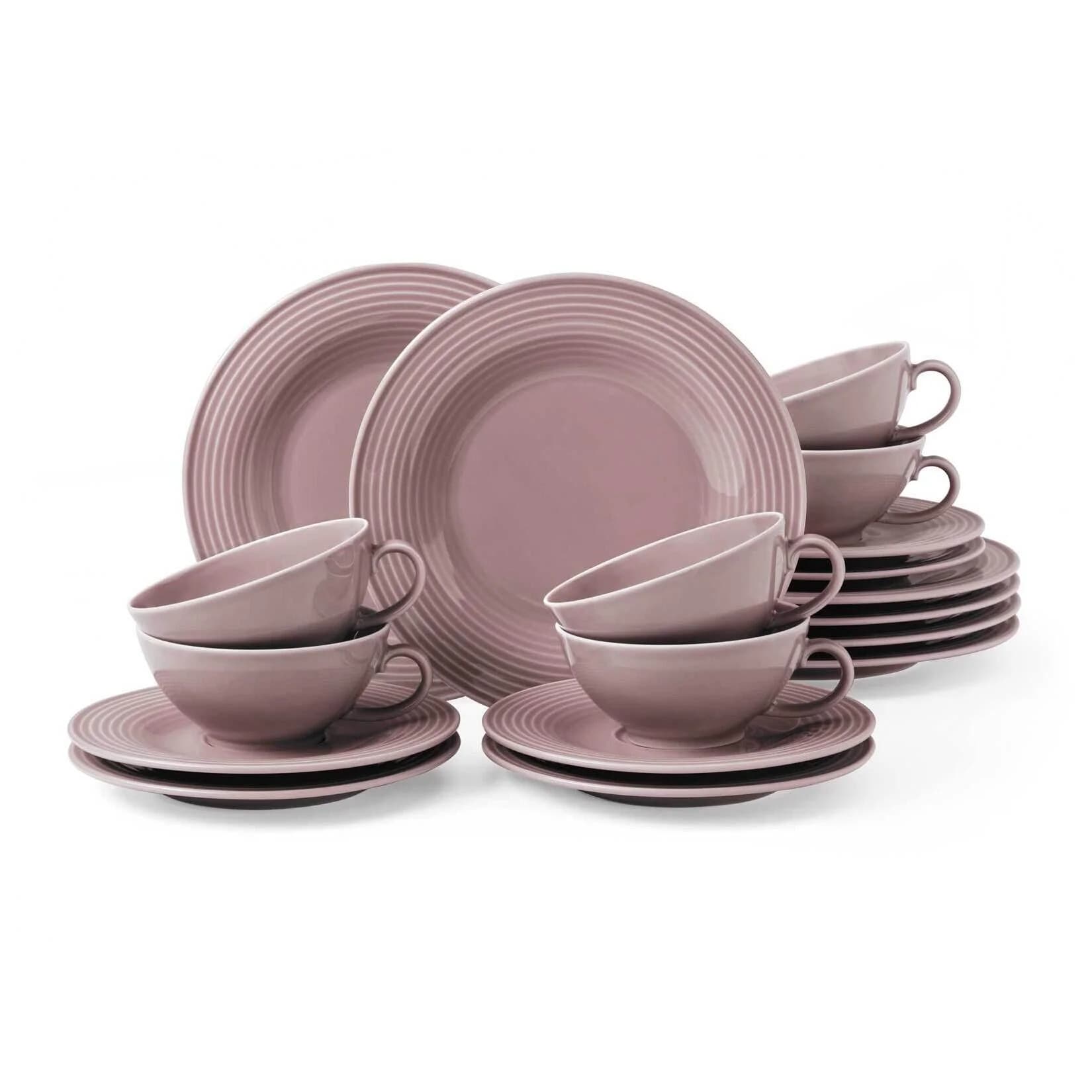 Teeservice SELTMANN WEIDEN Geschirr-Set 18 Teile Beat Klein Rosa Porzellan