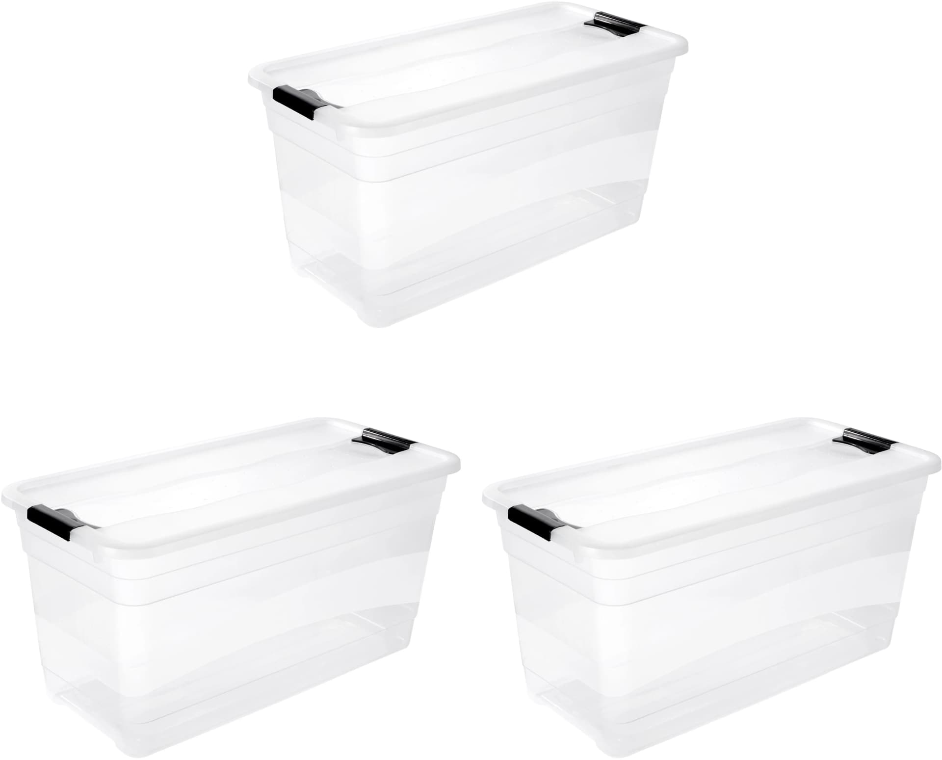 Aufbewahrungsbox KEEEPER Cornelia 3er Set 83 L transparent