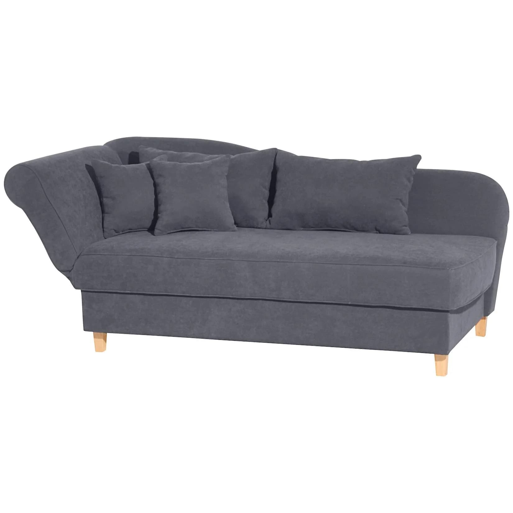 Max Winzer Selma Recamiere Anthrazit mit klappbarer Armlehne links