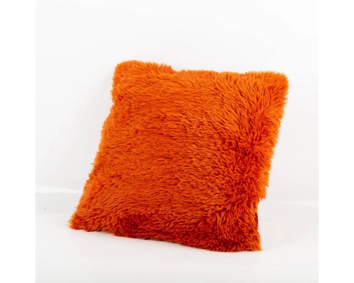 SCHÖNER LEBEN. Kuschelkissen Plüsch & Velours Orange 45x45cm