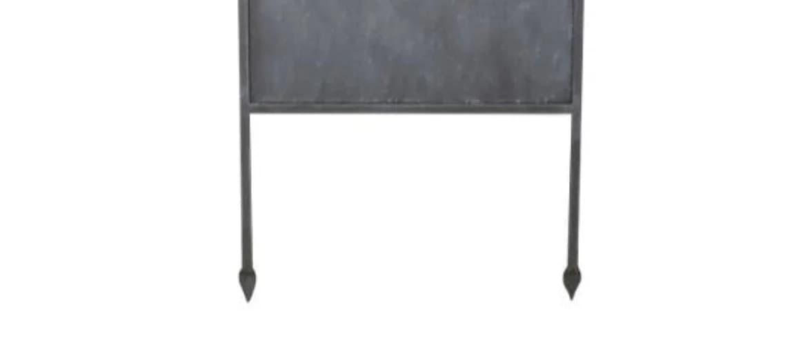 finehomegarden Gartenstecker Stele Metall Bambus Sichtschutz grau