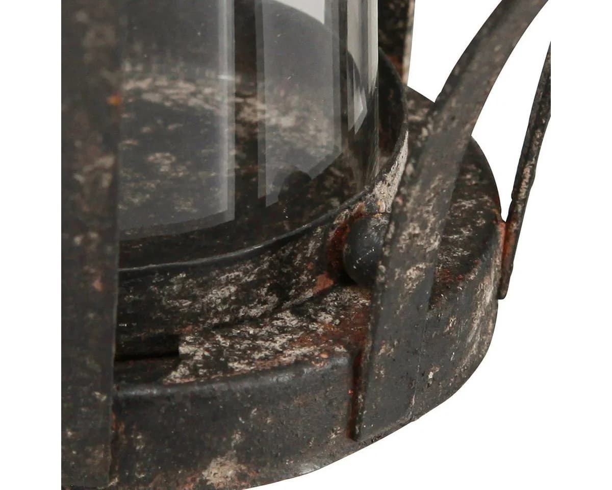 Posiwio Kronen-Windlicht Metall Dunkelbraun
