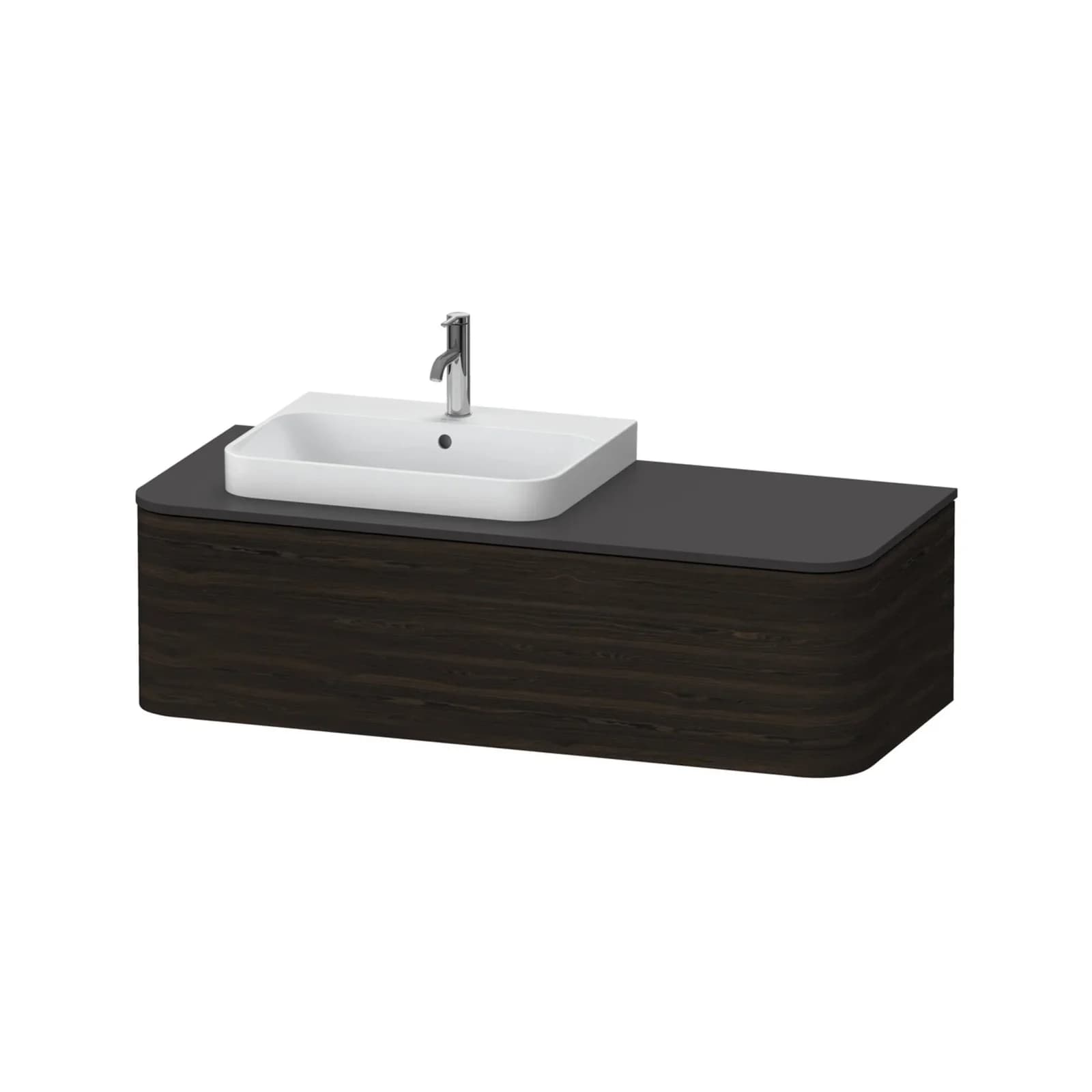 Duravit Happy D.2 Plus Konsolenwaschtischunterbau Nussbaum gebürstet Matt