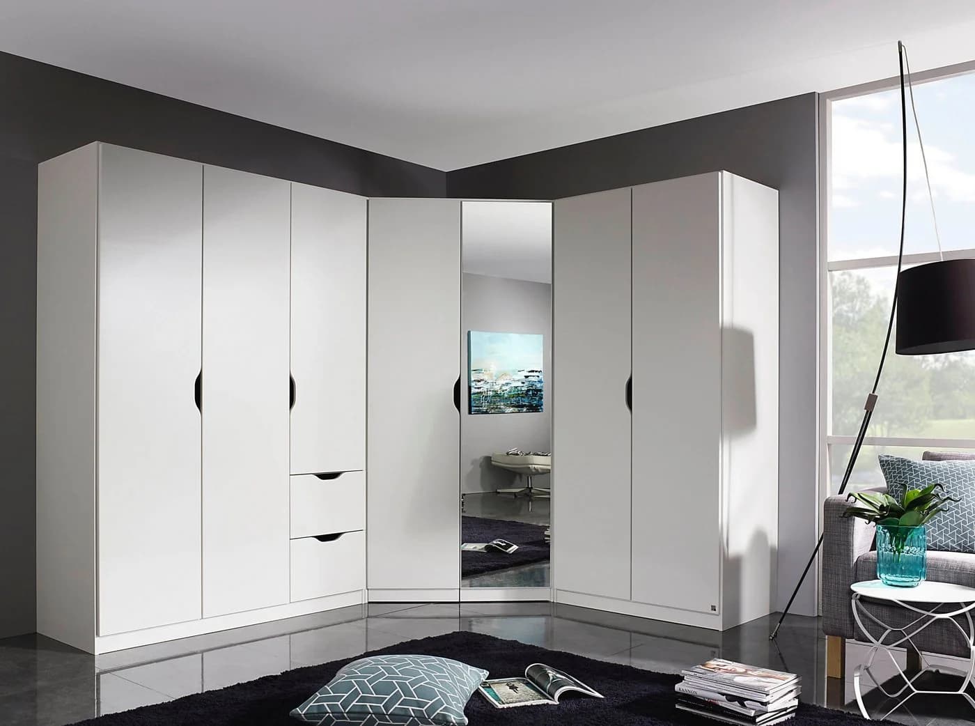 Schrank-Set RAUCH Freiham 3-teilig Weiß Alpinweiß Made in Germany