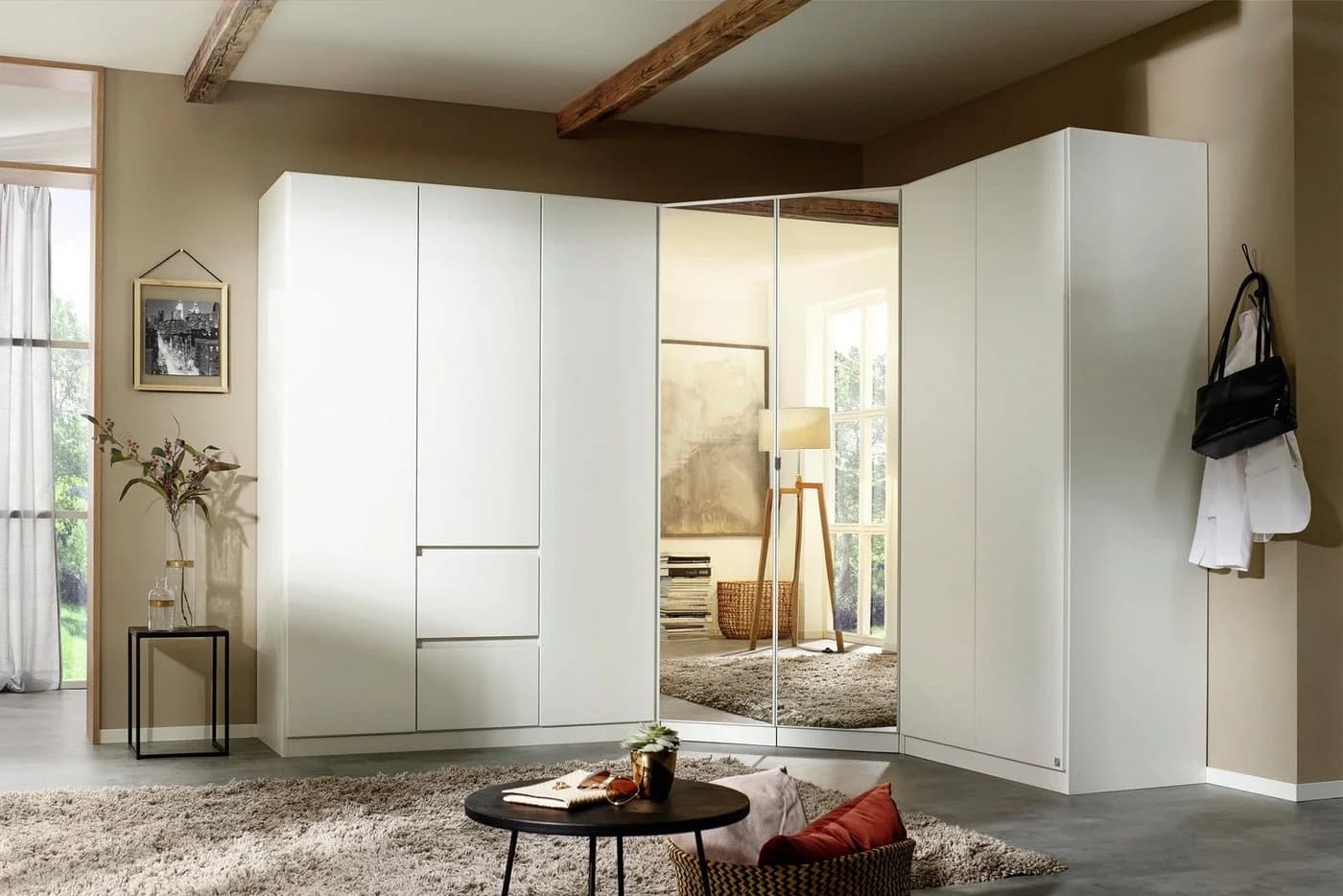 Rauch Schrank-Set NIDDA Alpinweiß Push-to-Open