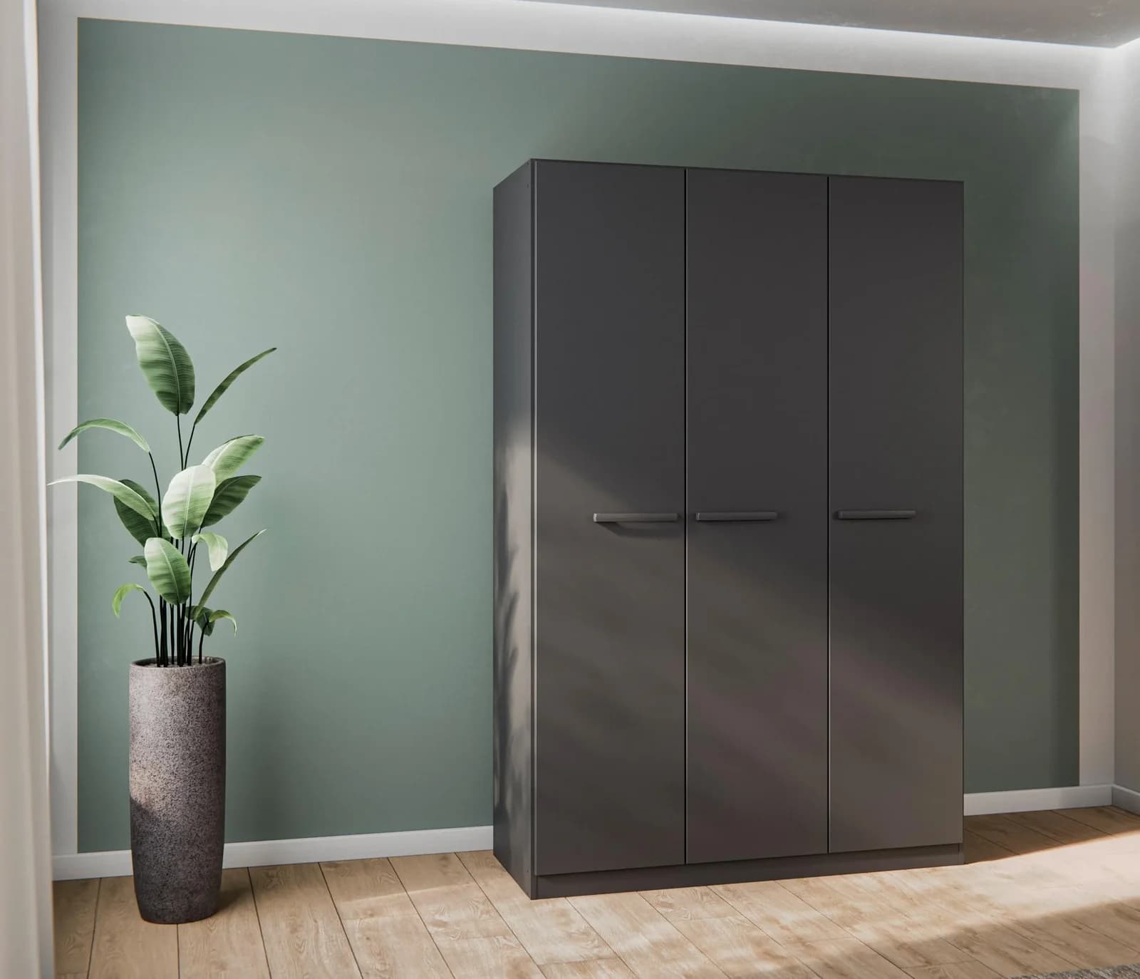 Rauch MODI Drehtürenschrank Grau Holzwerkstoff