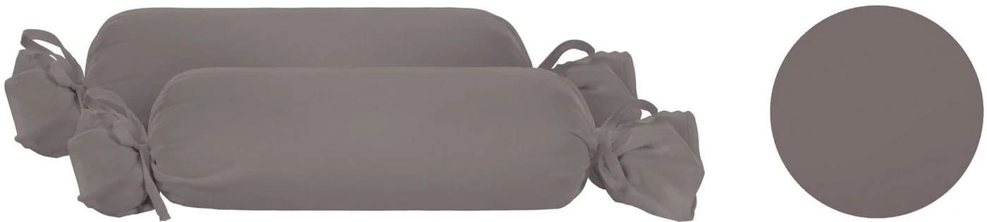 Biberna Nackenrollenbezug Michi 2 Stück Jersey Grau Feinjersey