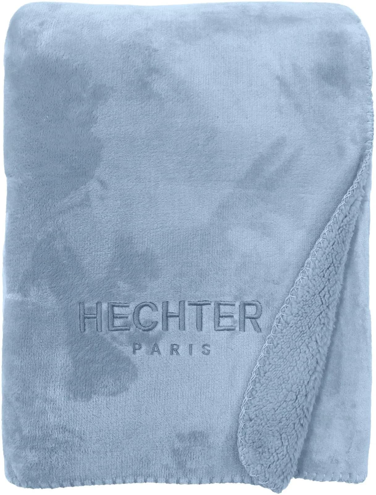 HECHTER PARIS Wohndecke Teddyfleece Blau Superweich
