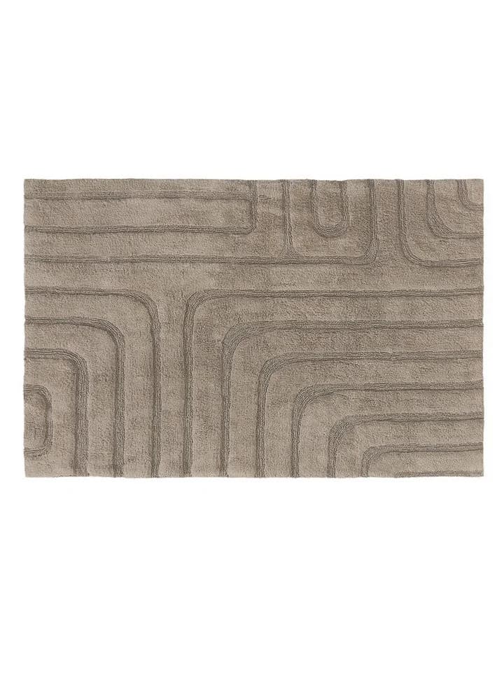 benuta Badematte Dan Geometrisch Grau 100% Baumwolle