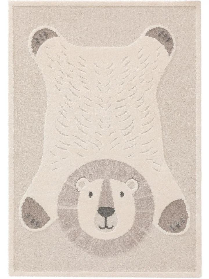 benuta Kinderteppich Eve Cozy Kunstfaser Beige/Weiß