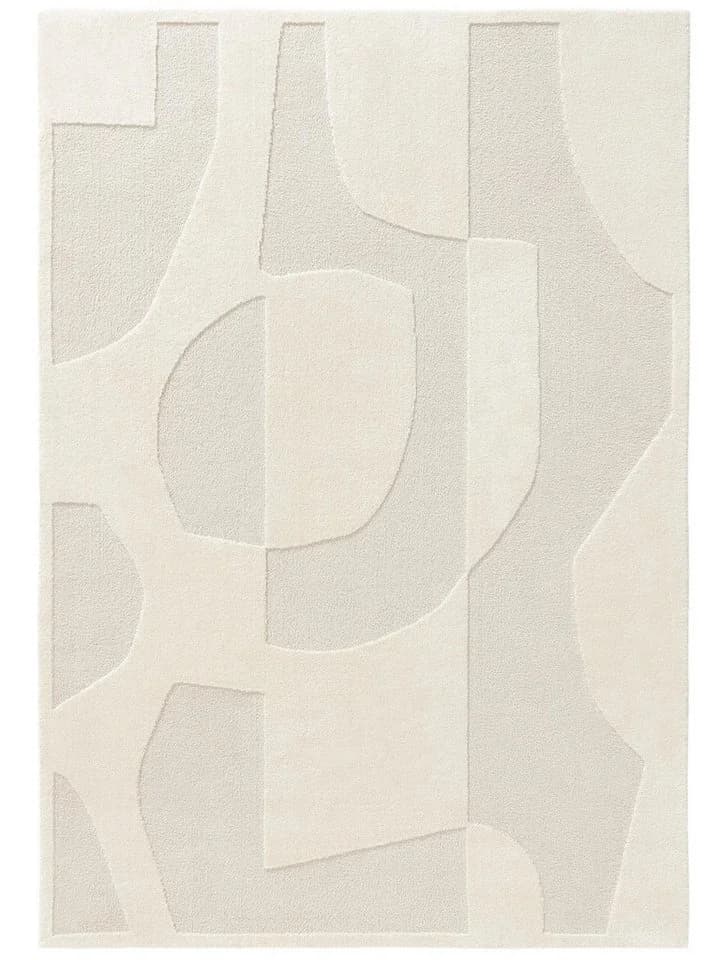 benuta Teppich Eve Rechteckig Kunstfaser Beige/Weiß