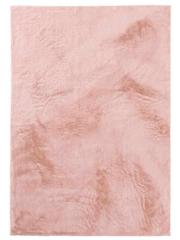 benuta Fellteppich Furry Rosa Hochflor Rutschfest