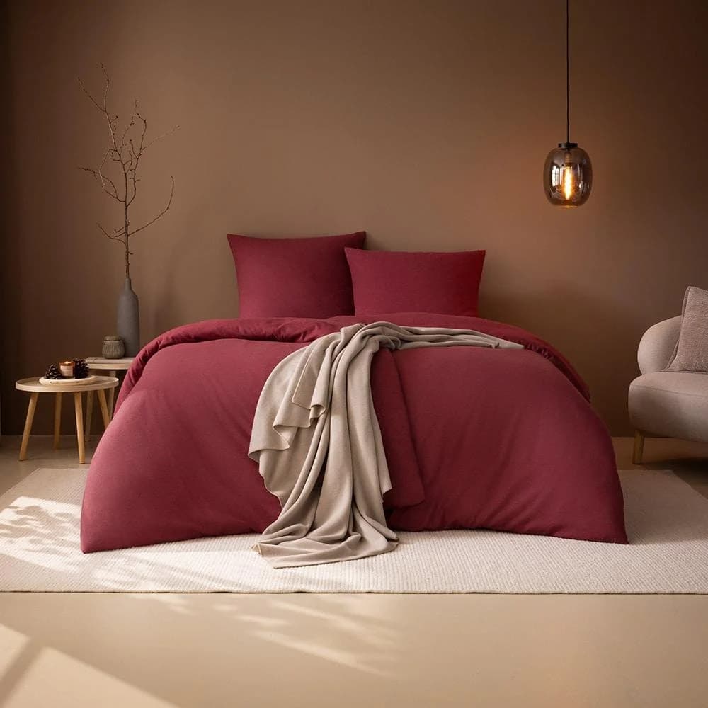 Bettwäsche ESTELLA Latemar Flanell Vino 155x220 cm