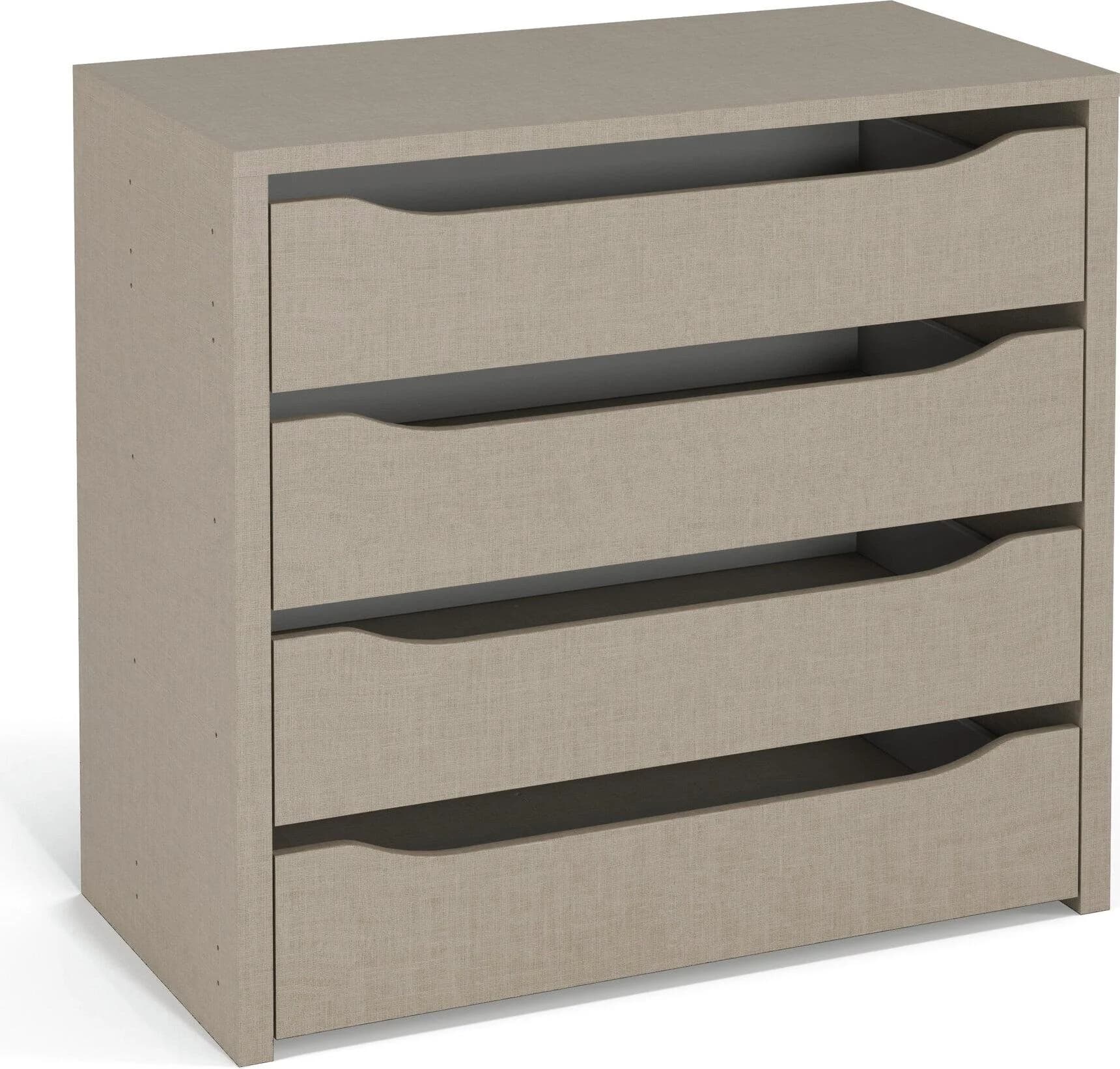 Rauch Schubladeneinsatz 4 Fächer Beige Leinenoptik