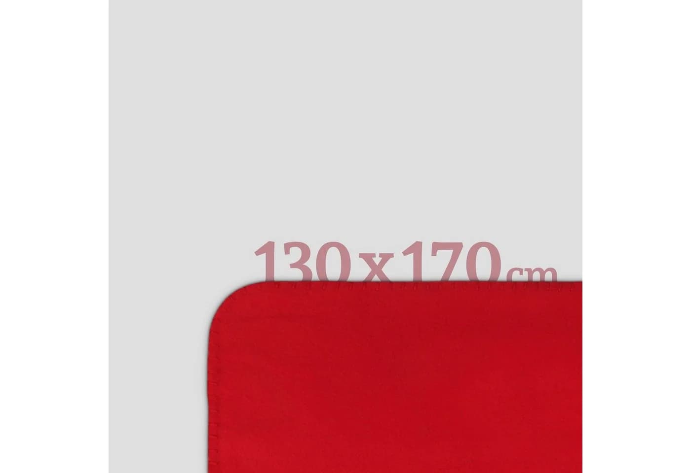 Bestlivings Wohndecke Fleece mit Kettelrand rot 130x170 cm