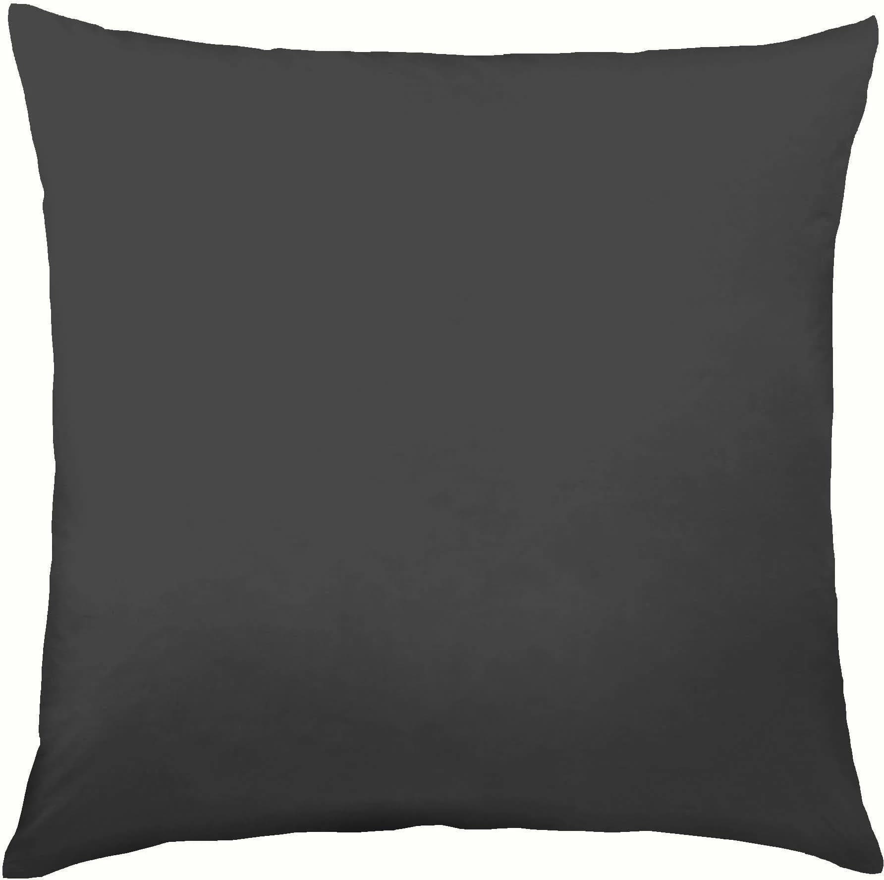 Kaeppel Kissenbezug Uni Mako-Satin Grau 40x40 cm